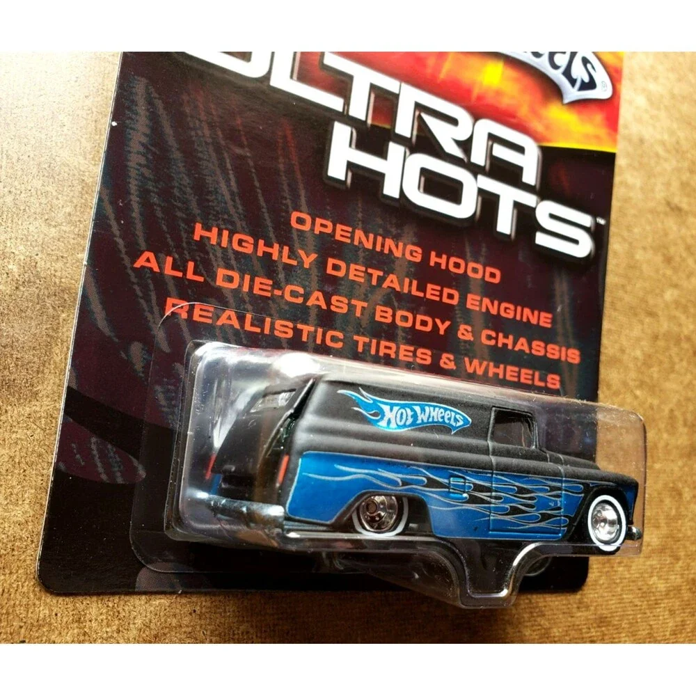2006 Hot Wheels '55 CHEVY PANEL Black Blue ULTRA HOTS SERIES 1:64 WW REAL RIDERS